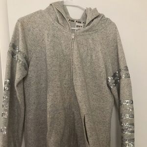 Victoria sparkly zip up hoodie